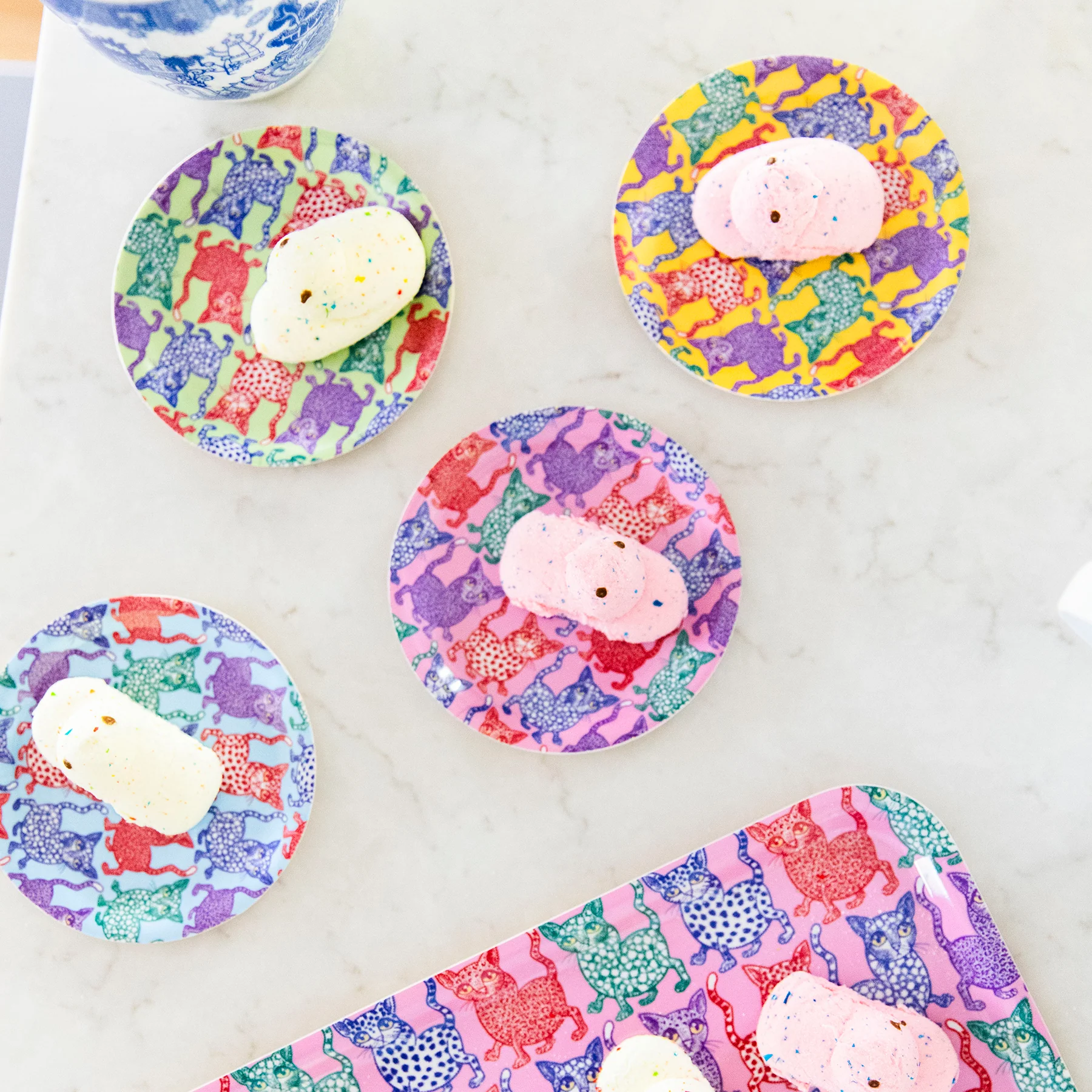 Pink Cat Attack Coasters (Set of 4) - Image 5