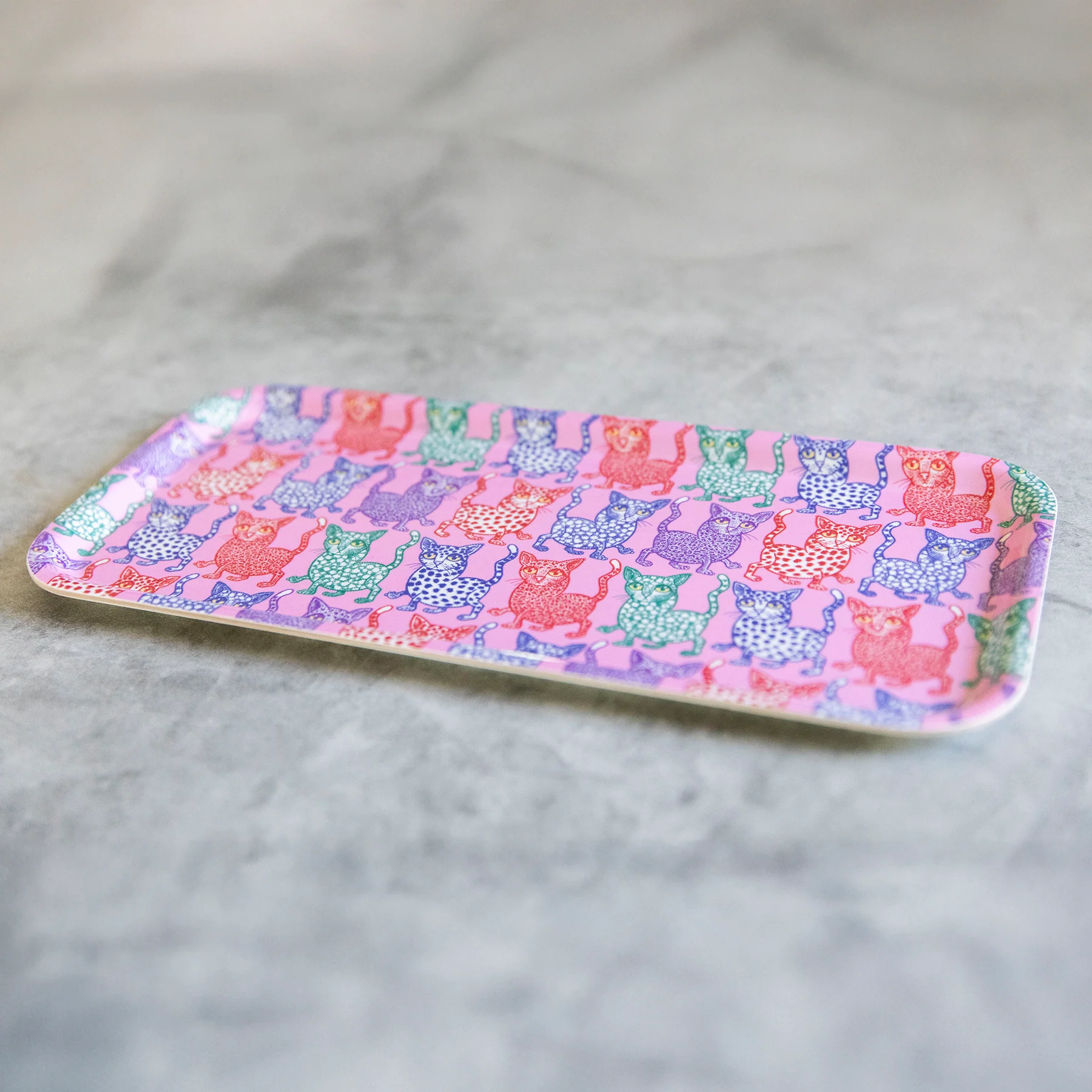 Pink Cat Attack Small Tray - Image 3
