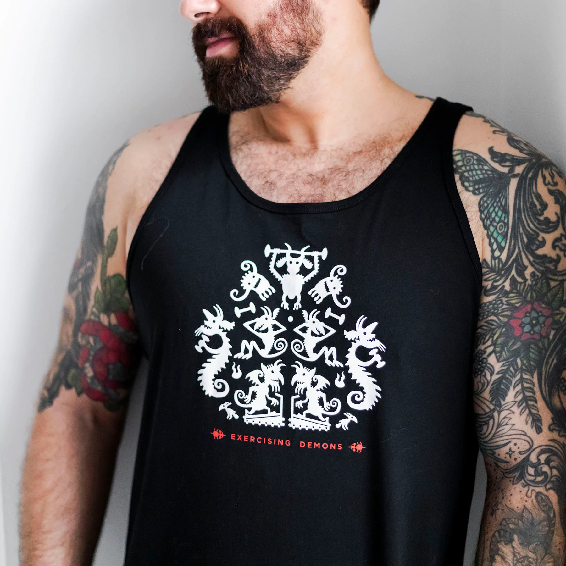 Exercising Demons Unisex Tank - Image 3
