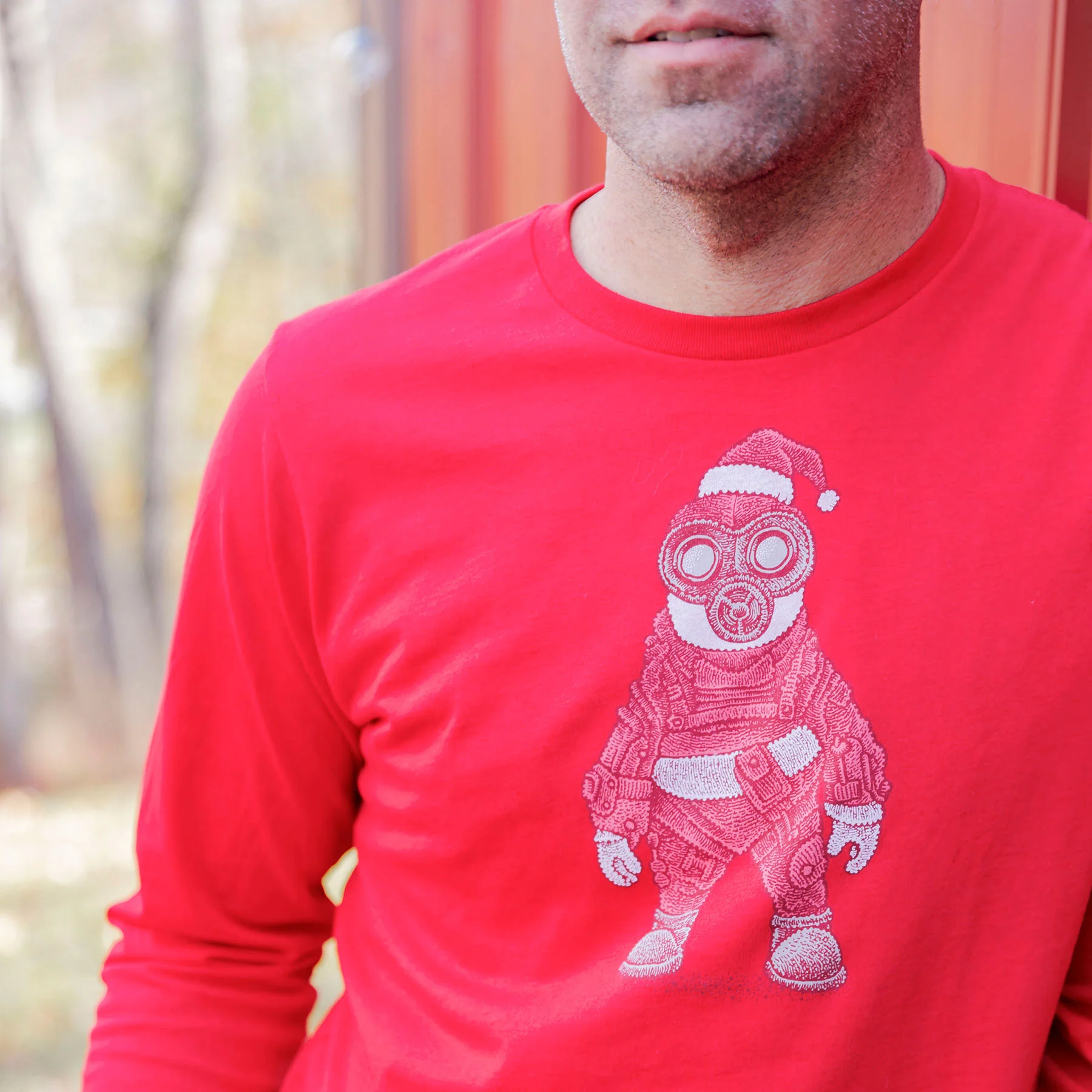 Hazmat Santa Long-Sleeve Unisex T-Shirt - Image 5
