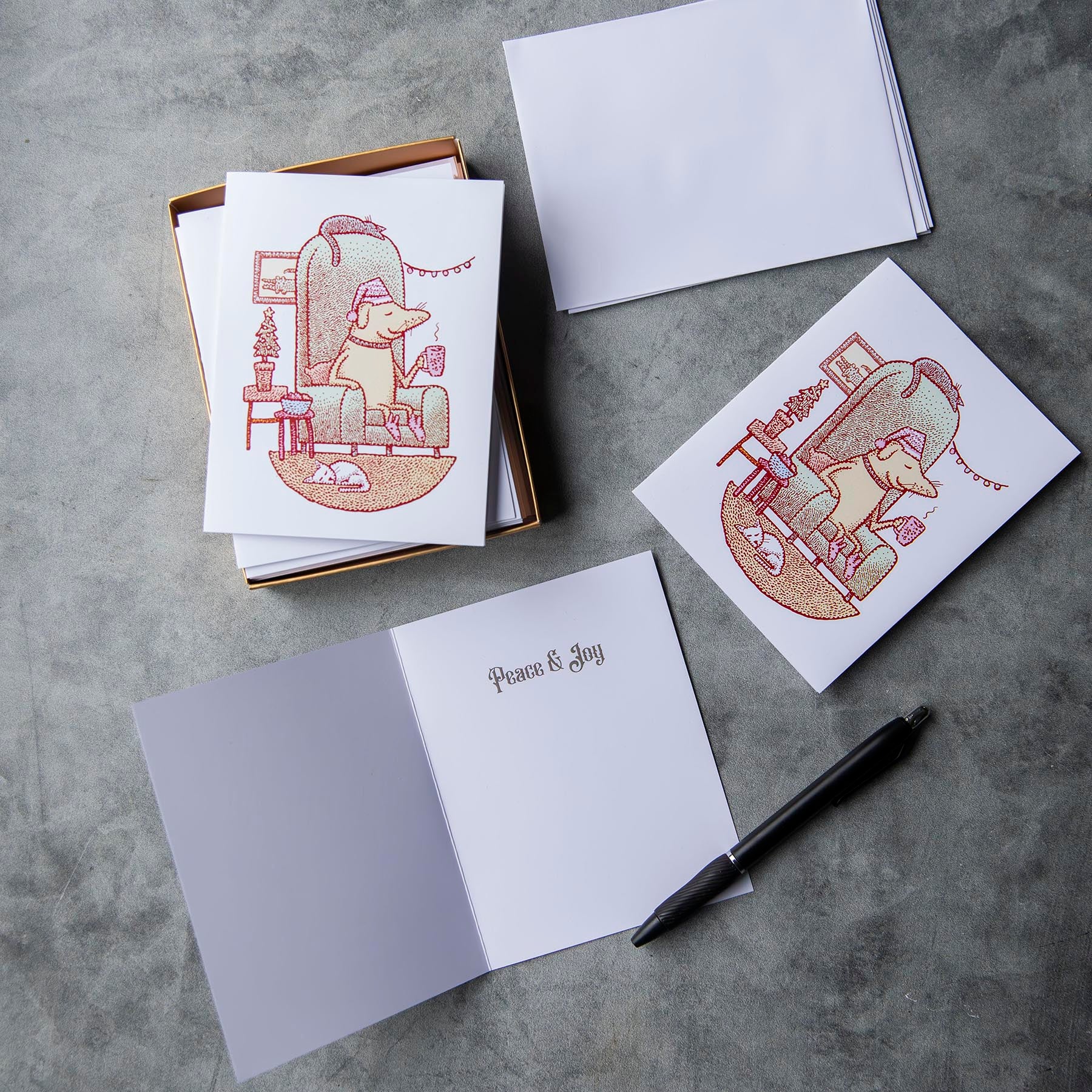Peace & Joy & Coffee Greeting Cards (20-Pack) - Image 2