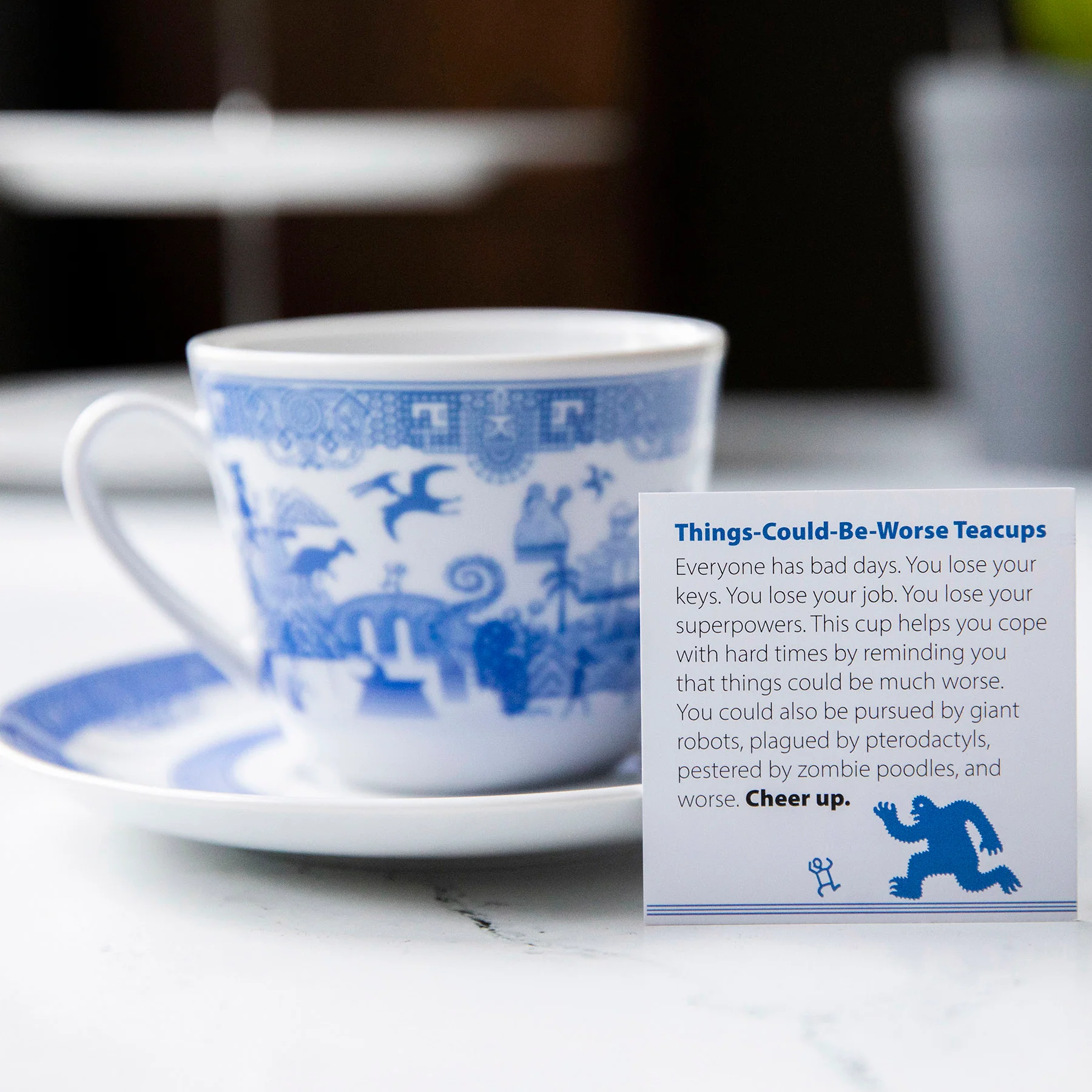 Things Could Be Worse Teacups and Saucers (2-pack) - Image 5